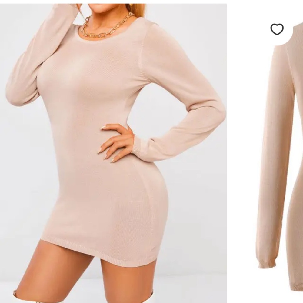 Zaful Backless Long Sleeve Dress NWT